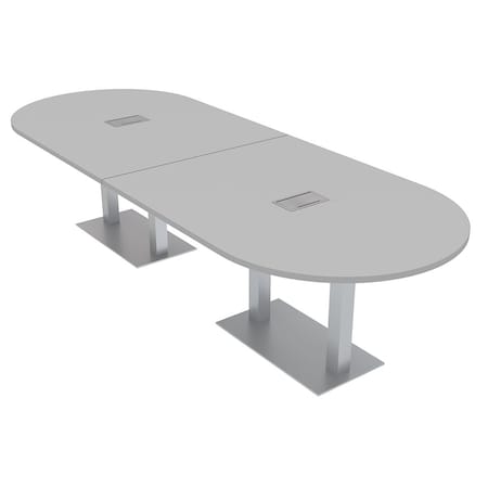 Skutchi Designs 45 in W, 144 in L, 29 in H, Engineered Wood Top, Grey HAR-RAC-46x143-DOU-ELEC-XD01